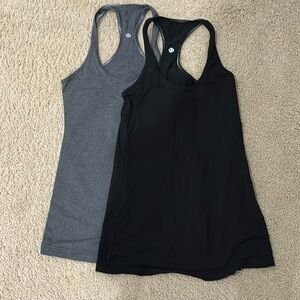 2 Lululemon racerback tanks size 6 long